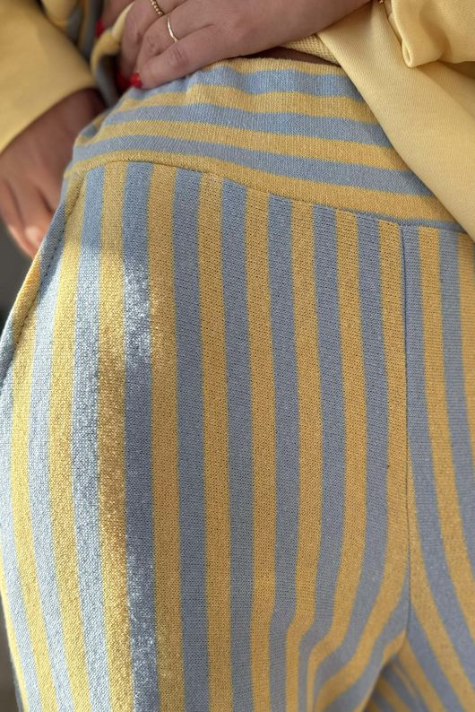 Shoreditch Stripe Lounge Flare Trouser Lemonade & Iceberg 